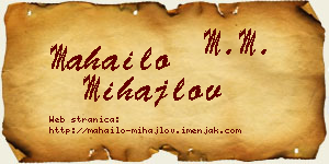 Mahailo Mihajlov vizit kartica